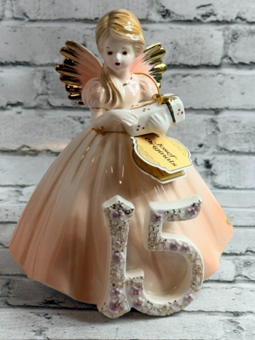 Vintage Josef Originals Figurine Birthday Girl Gift Porcelain 15 Years Fifteen